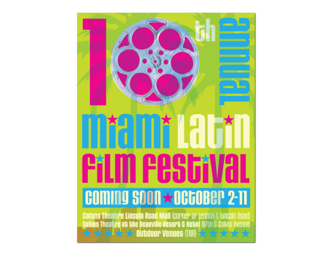 Miami Latin Film Festival advertisement and poster